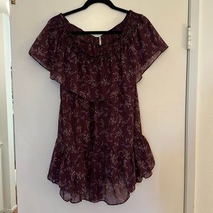 Free People off the shoulder floral blouse